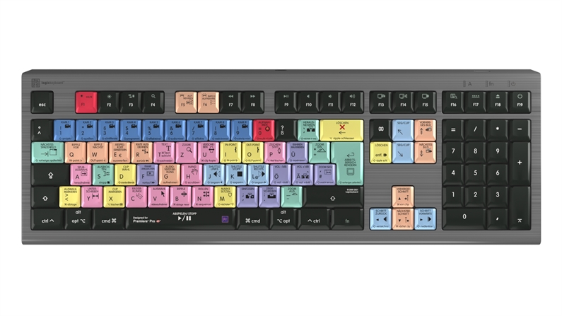 Premiere Pro CC - Mac ASTRA 2 Backlit Keyboard - DE German